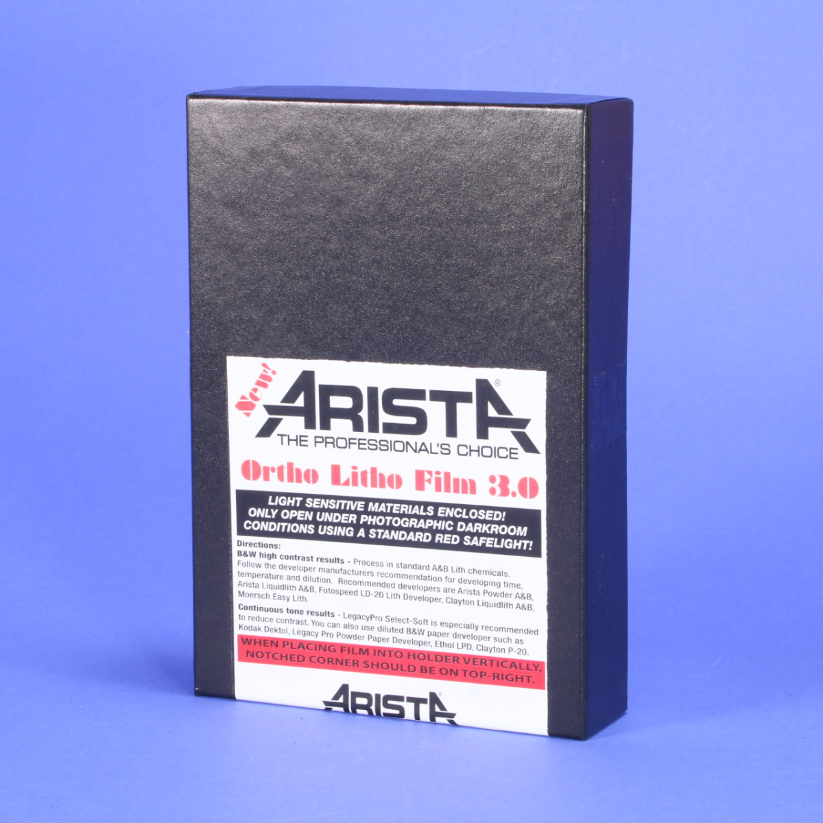 Arista Ortho Litho Film 3.0 - 3.9x4.9/100 Sheets - For 4x5 Film Holders