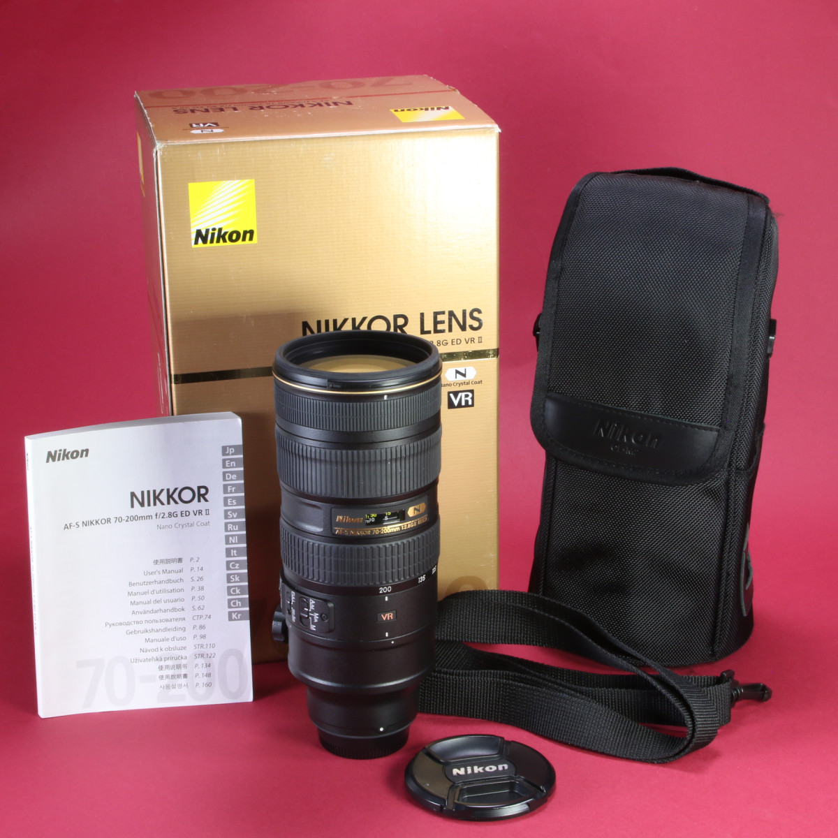 Nikon 70-200mm f2.8 G ED AF-S VR II Nikkor Lens for Nikon AF
