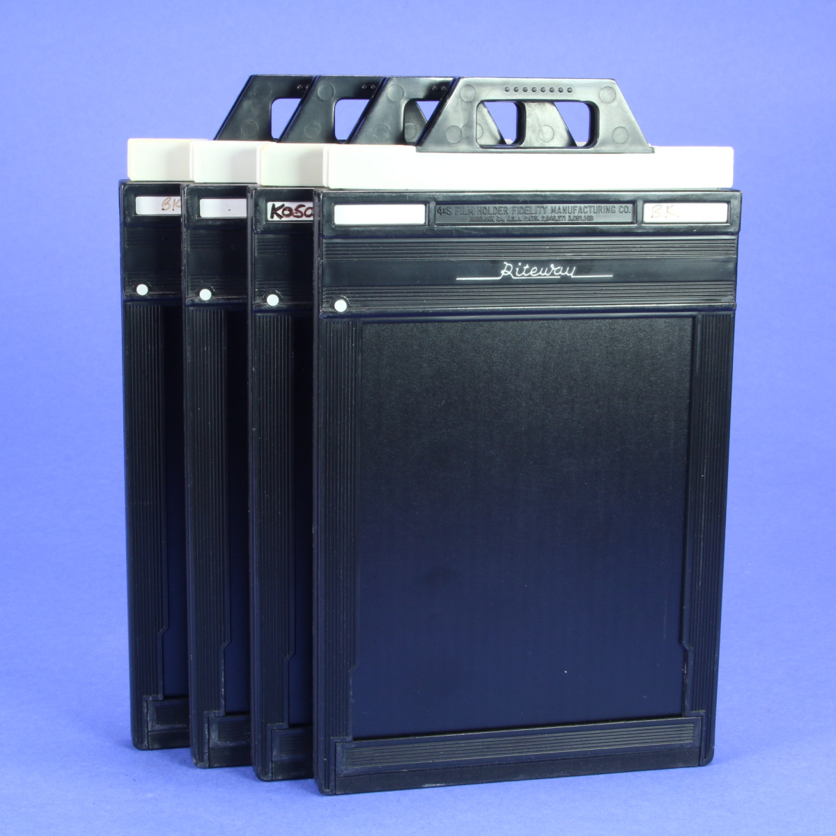 Riteway 4x5 Film Holder (with Safety Button) - Set of Four Holders