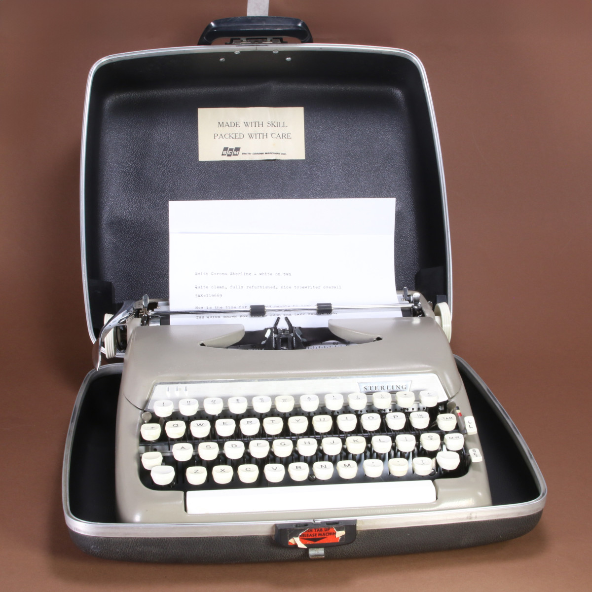 Smith Corona Sterling Portable Typewriter - Refurbished