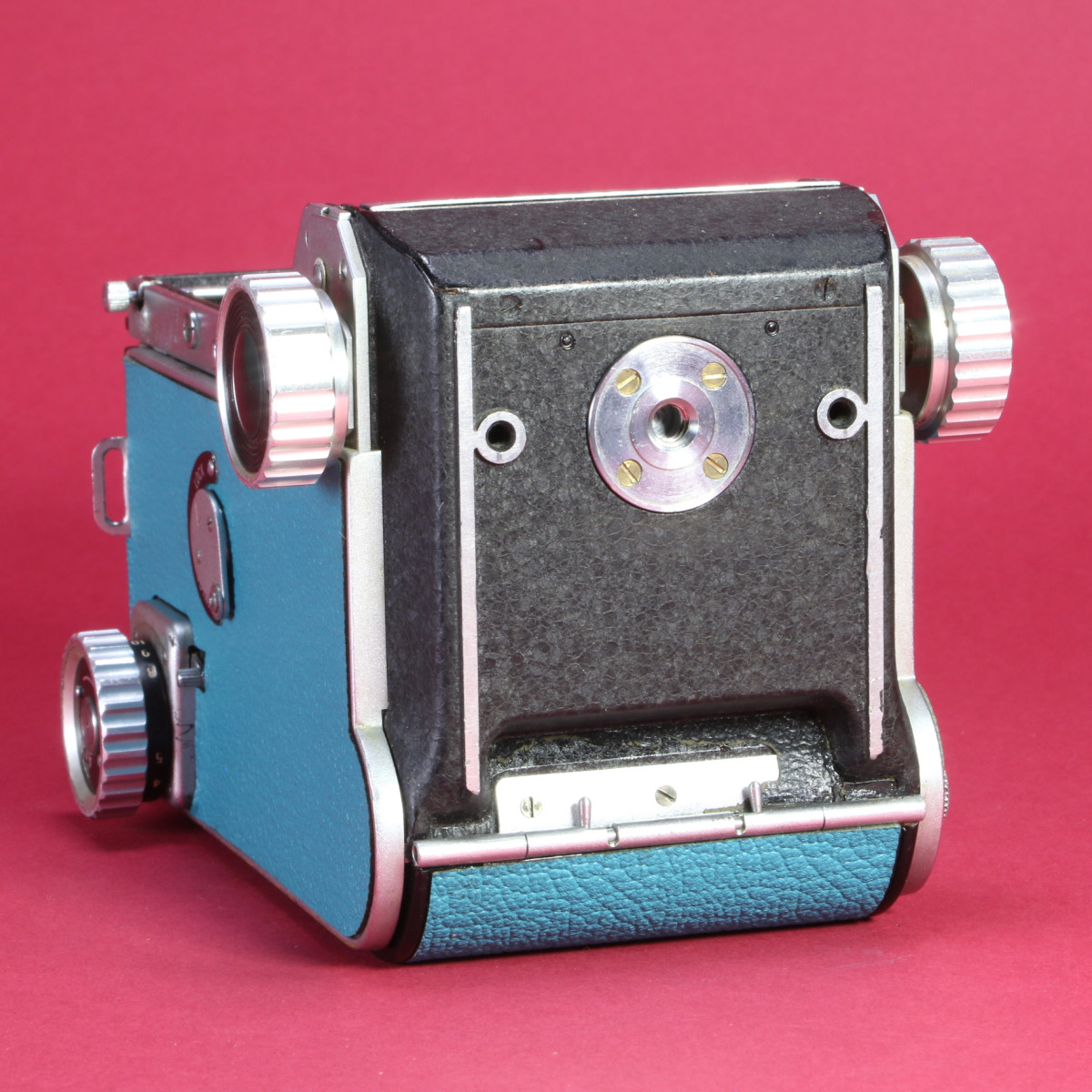Mamiyaflex C2 Camera - Re-skinned in Teal Leather | Blue