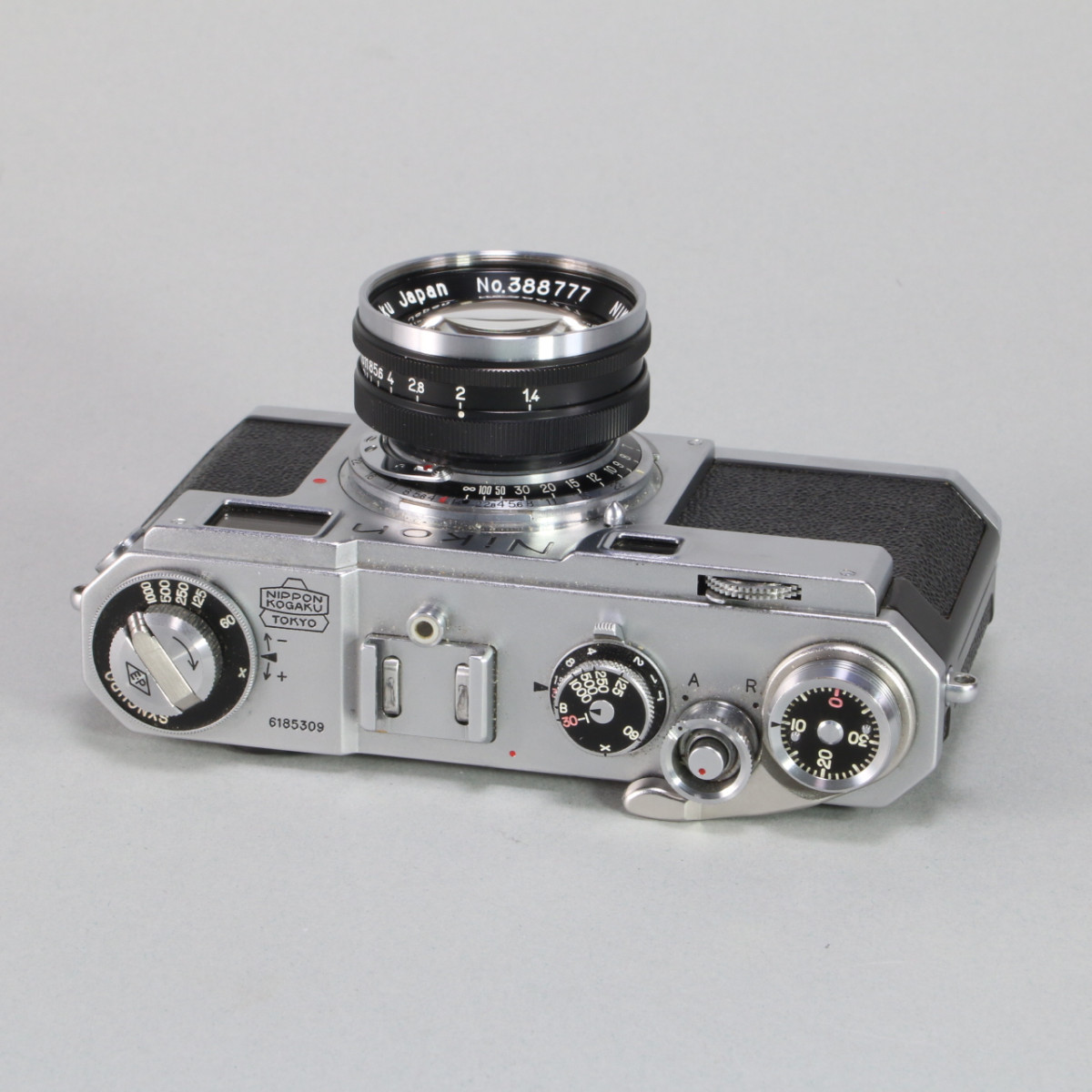 NIKON S2 Black  NIKKOR-S・C 1：1．4 F=5cm Nikon S2 Original Black Paint + NIKKOR-S・C 50mm F/1.4 Lens