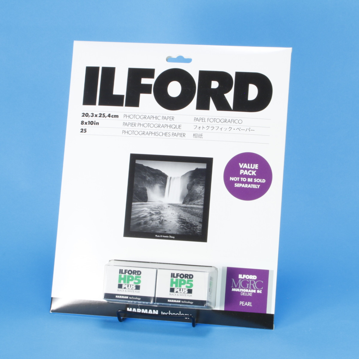 Ilford MGRC Value Pack - 25 Sheets of 8x10 Multigrade MGRC Pearl Paper with HP5+ Film