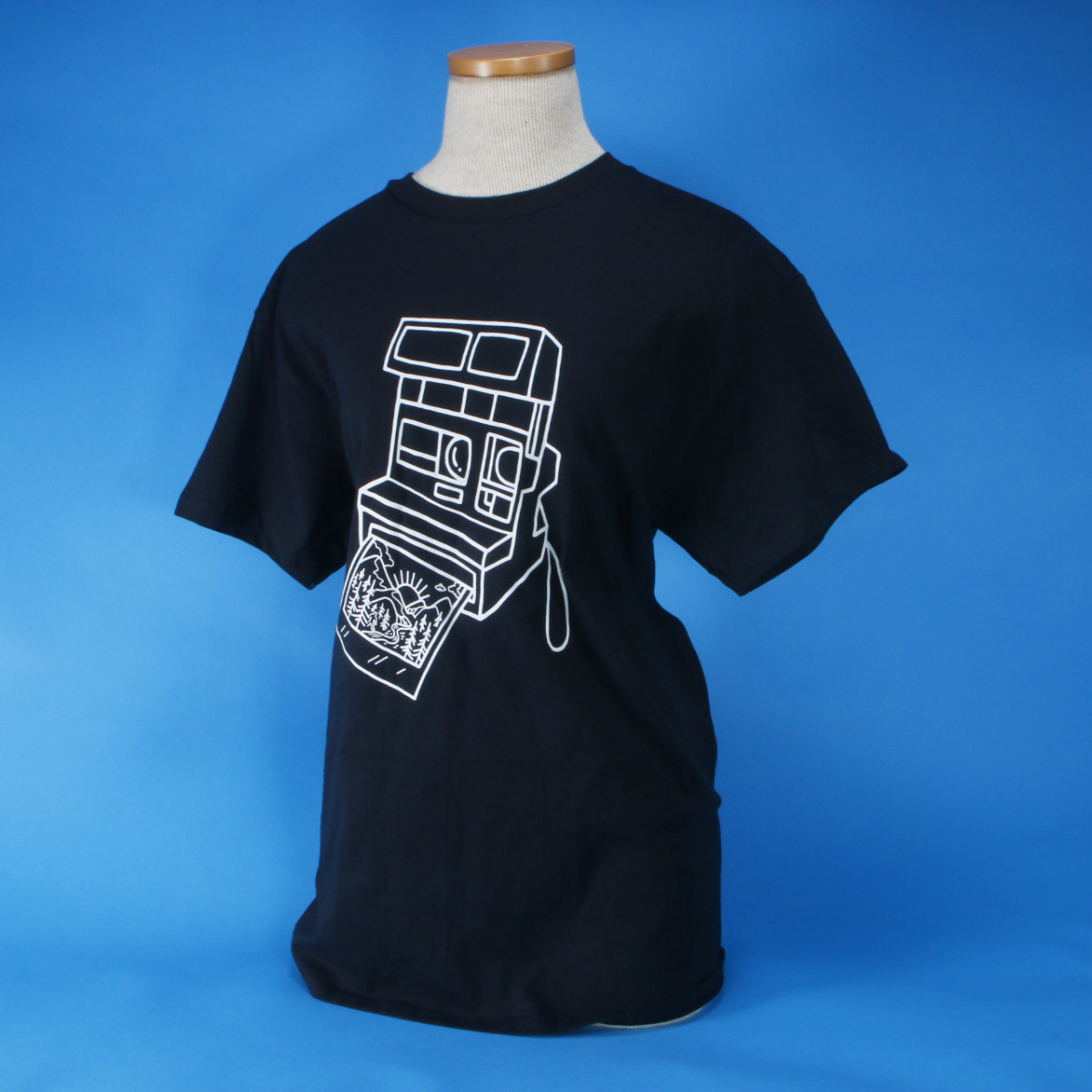 Analog Camera PNW Polaroid T-Shirt - Black - Extra Large