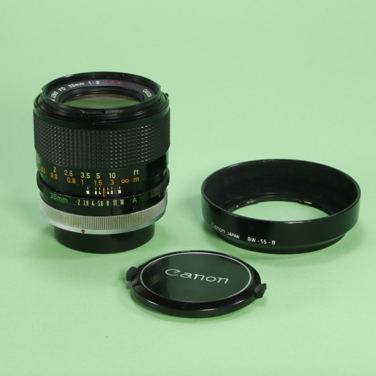 Canon 35mm f2 SSC FD Lens - Black Nose and Concave Front