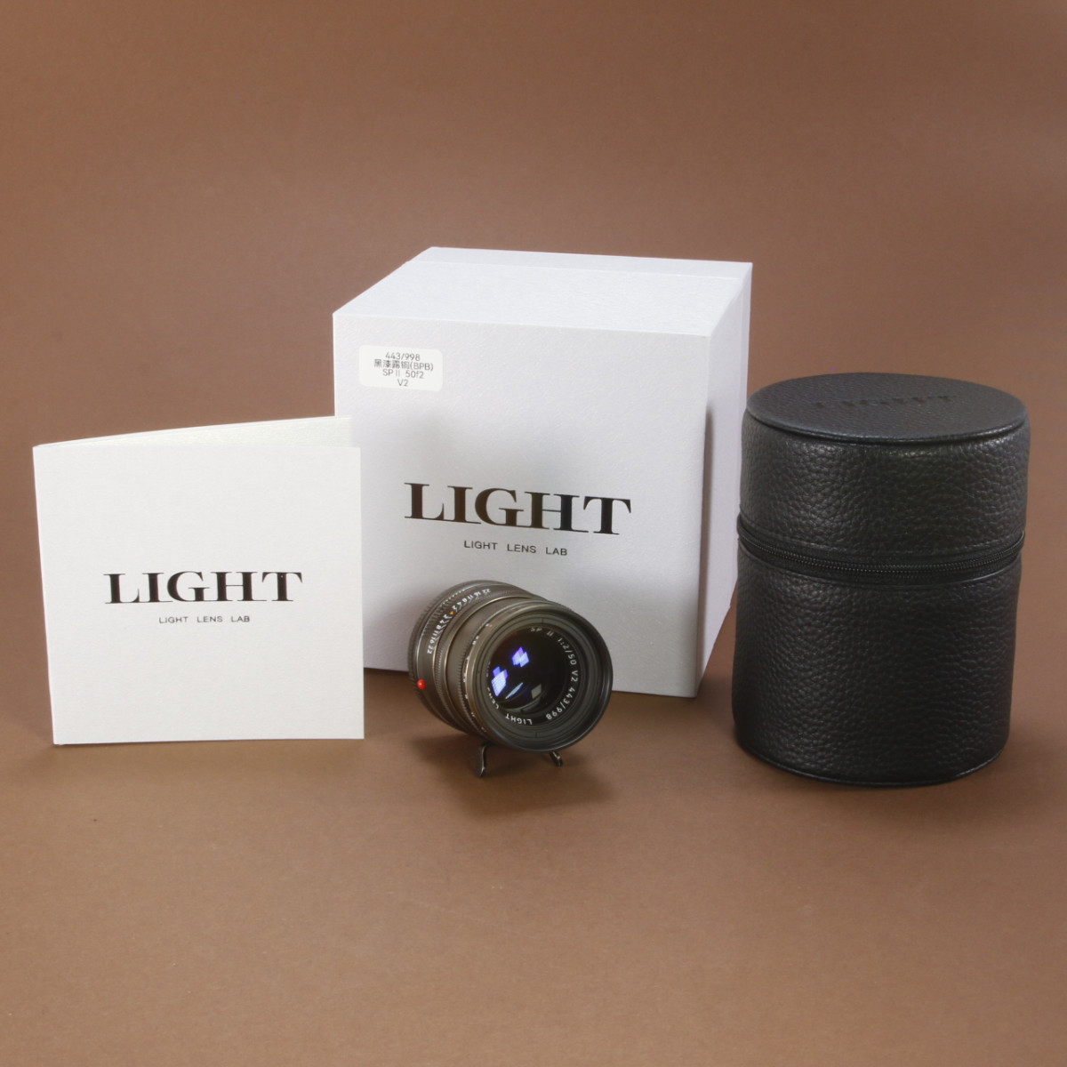 Light Lens Lab 50mm f/2 SPII Lens for Leica M - Black Paint with Brassing