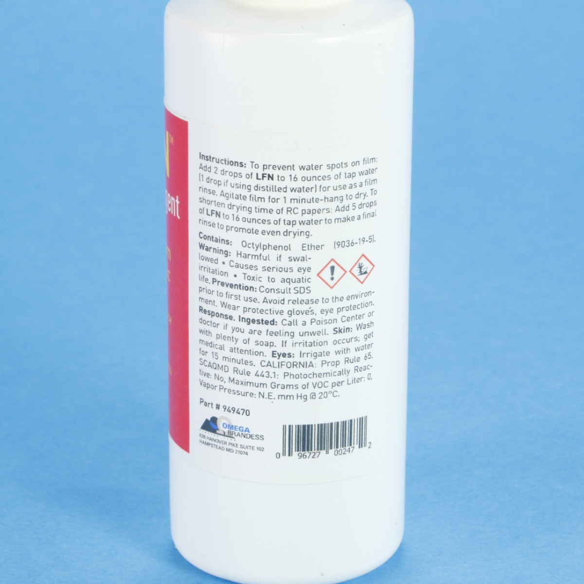 Edwal LFN Wetting Agent Bottle - 4 Fl Oz