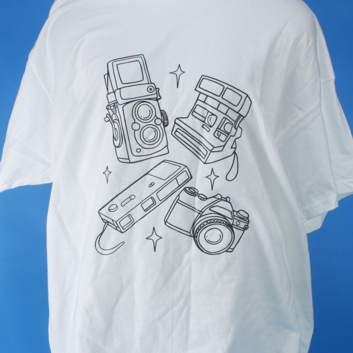 Analog Camera T-Shirt - White - Extra Large