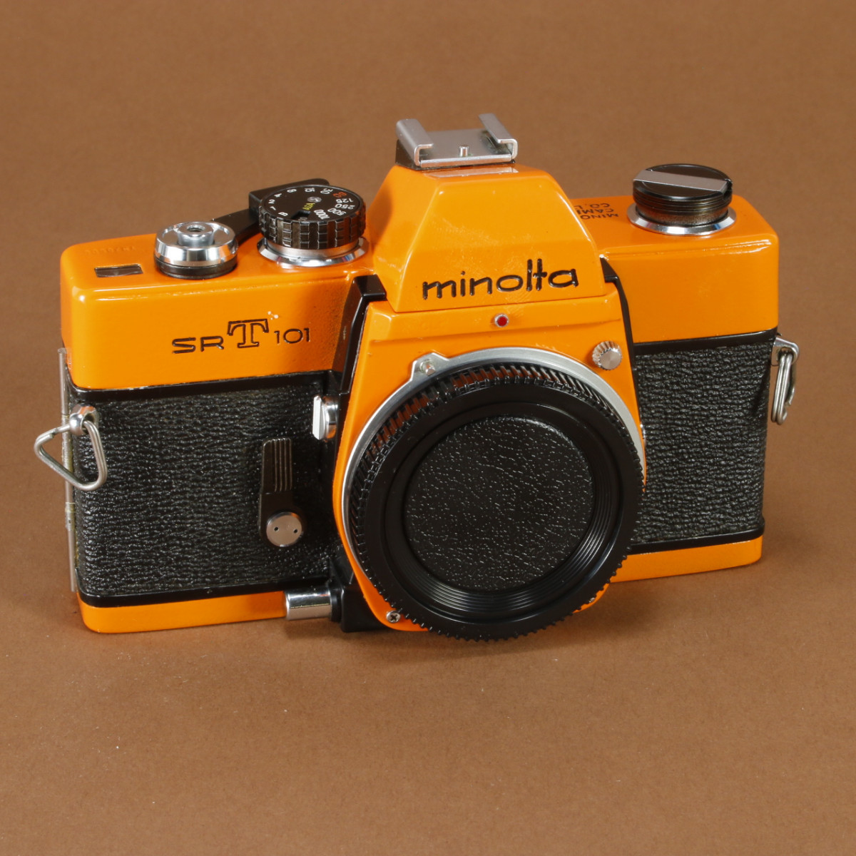 Minolta SRT 101 Camera - Refurbished (Re-coated in Orange)