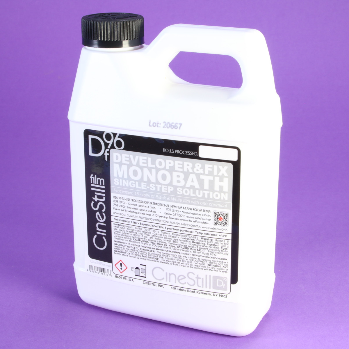 Cinestill DF96 Monobath - Single Step Liquid Solution - 1 liter