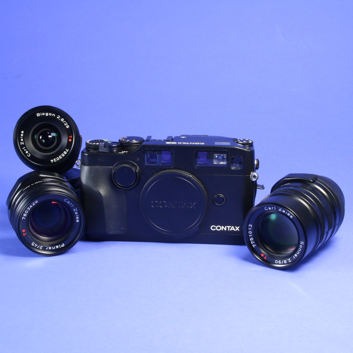 Shop : Buy Contax G2 Camera Kit Black With Three Lenses No