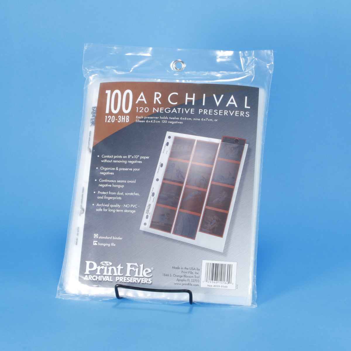 Print File 120-3HB 120 Negative Preserver Pages - 100 sheets