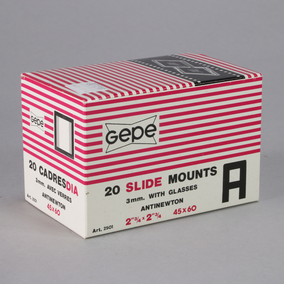 Gepe Slide Mounts - 45x60mm with Glass - 20 Pieces | Blue