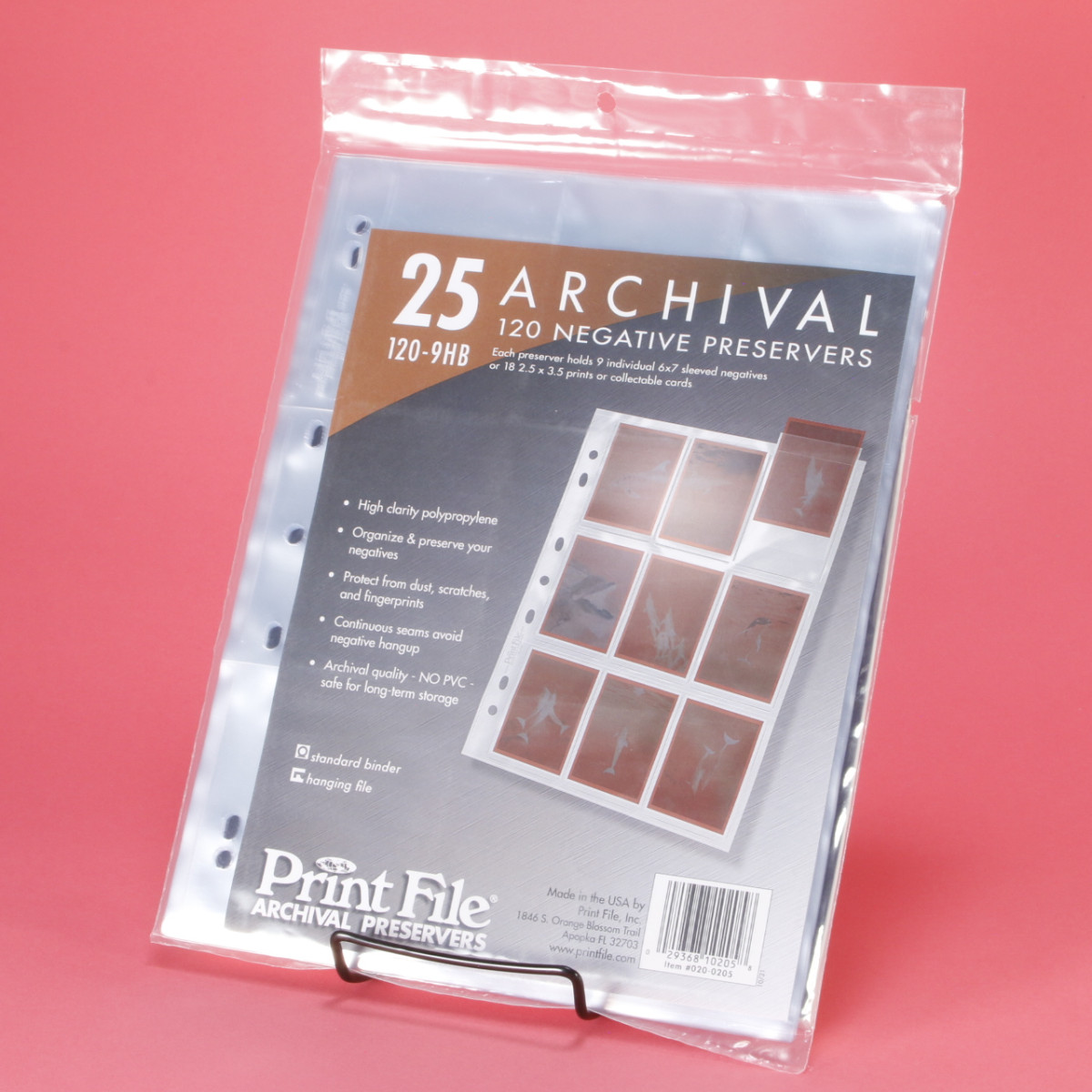 Print File 120-9HB 120 Negative Preserver Pages - 25 sheets