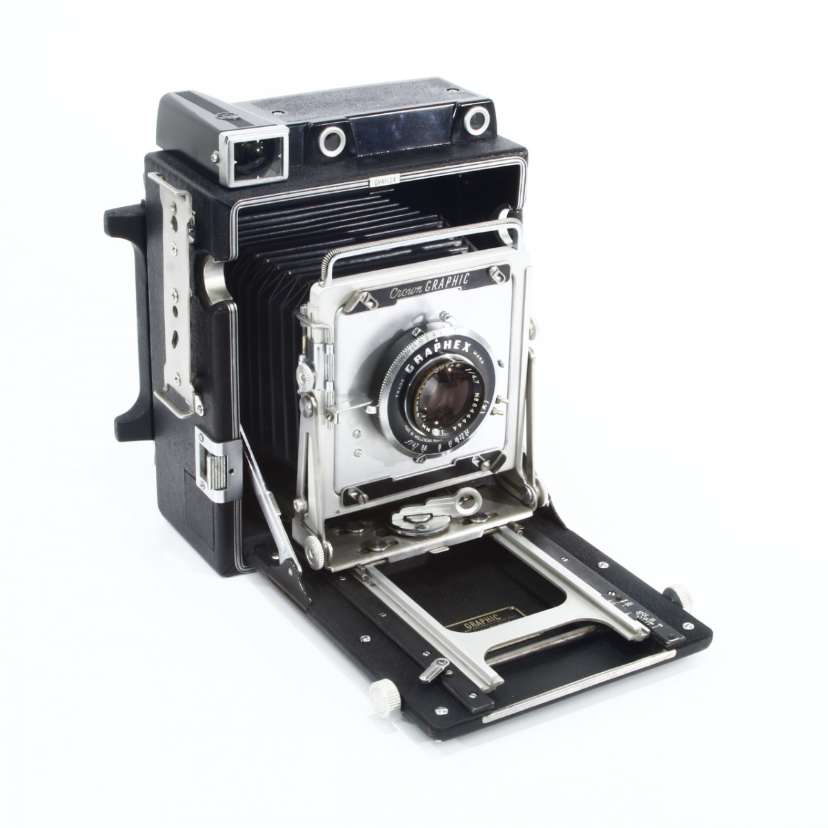 Graflex Crown Graphic 4x5 Camera with 135mm f4.7 Optar Lens - Refurbished