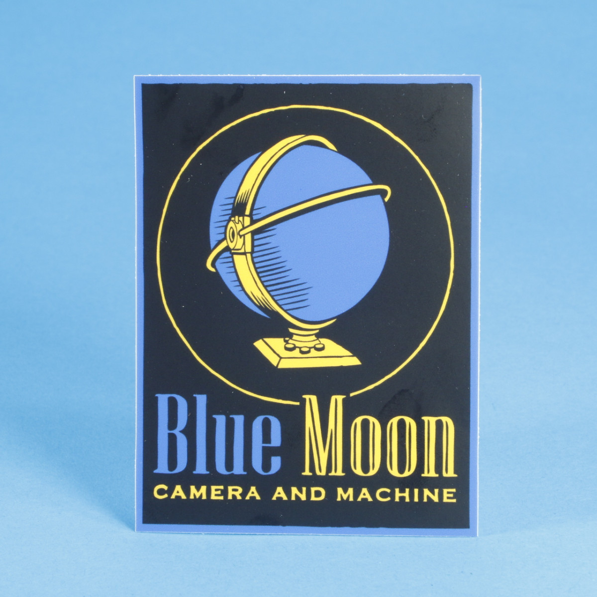 Blue Moon Camera & Machine Sticker - 3x4 inch Rectangular