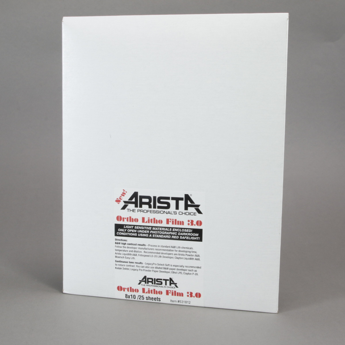 Arista Ortho Litho Film 3.0 - 8x10/25 Sheets