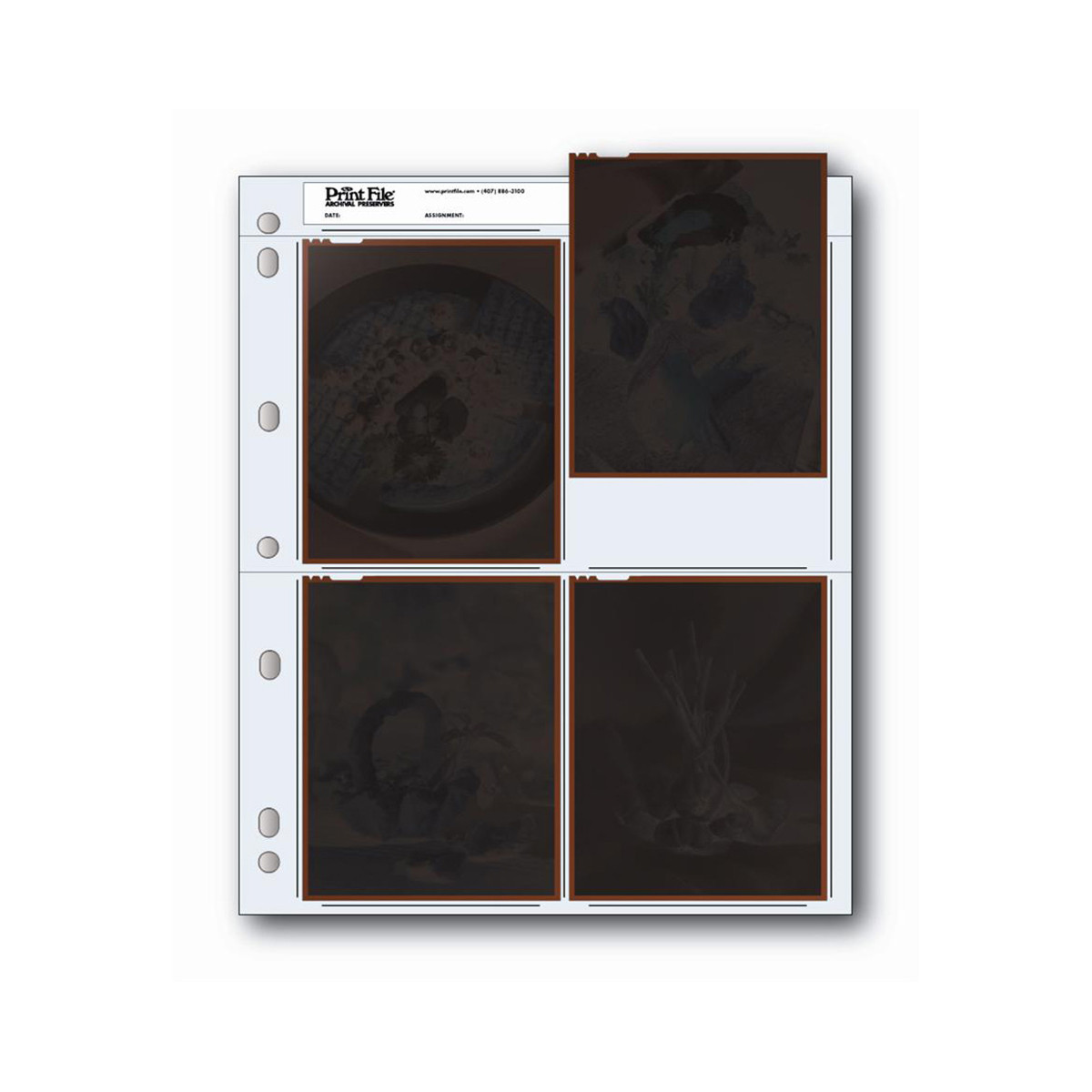 Print File 45-4B 4x5 Negative Preserver Pages - 25 sheets