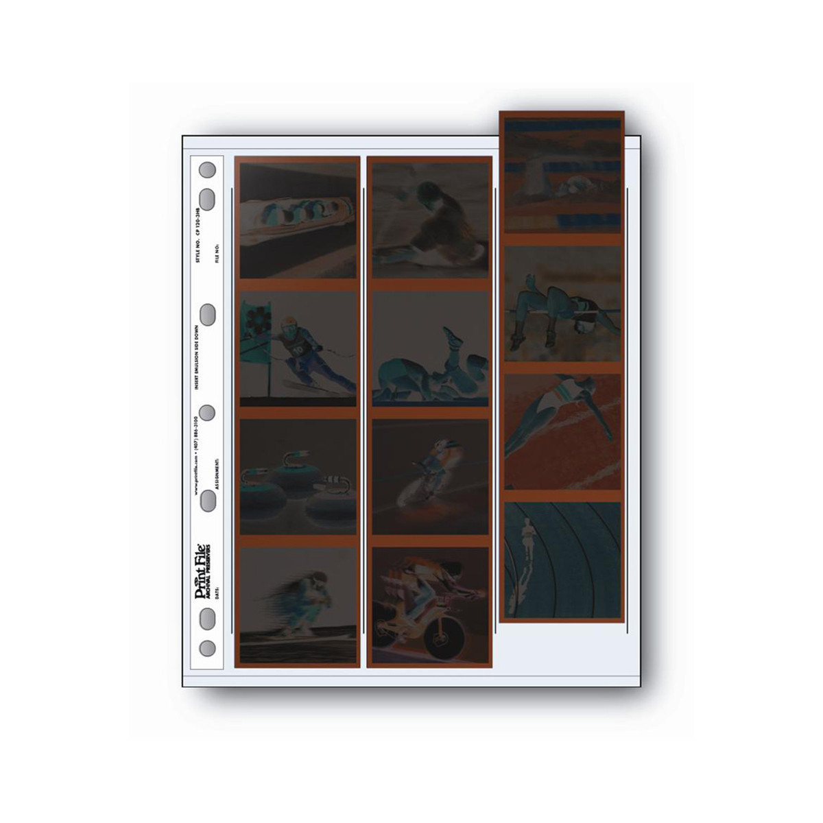 Print File 120-3HB 120 Negative Preserver Pages - 100 sheets