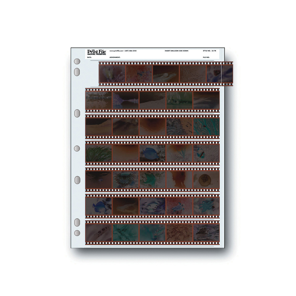 Print File 35-7B 35mm Negative Preserver Pages - 100 sheets