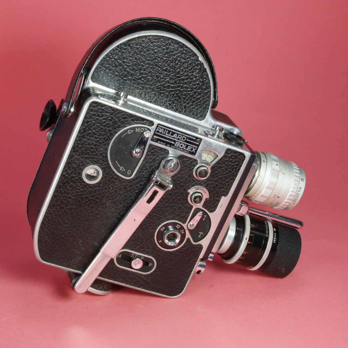 Paillard Bolex H16 16mm Camera With 3 Lenses