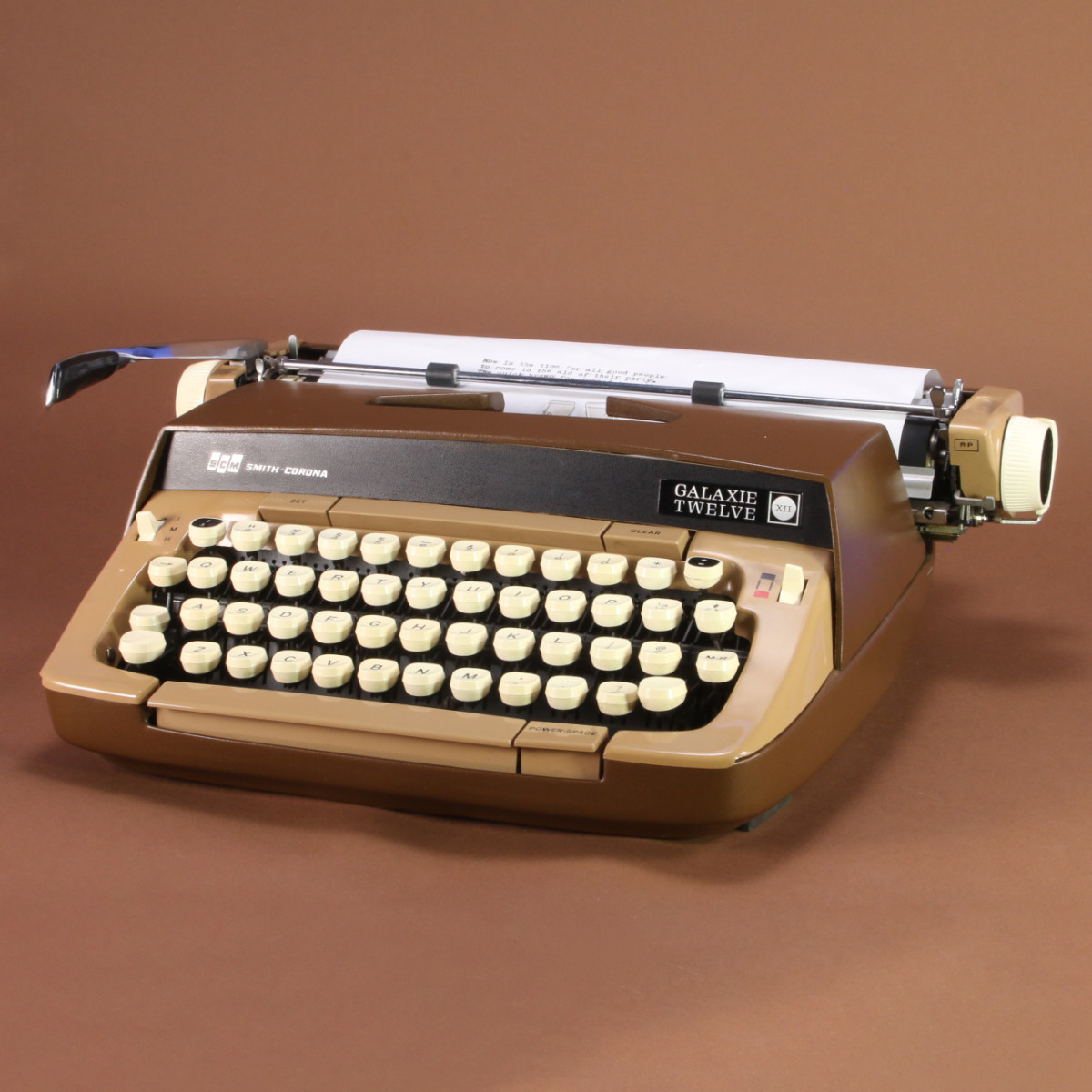 Smith Corona Galaxie 12 Portable Typewriter with Extended Carriage - Refurbished