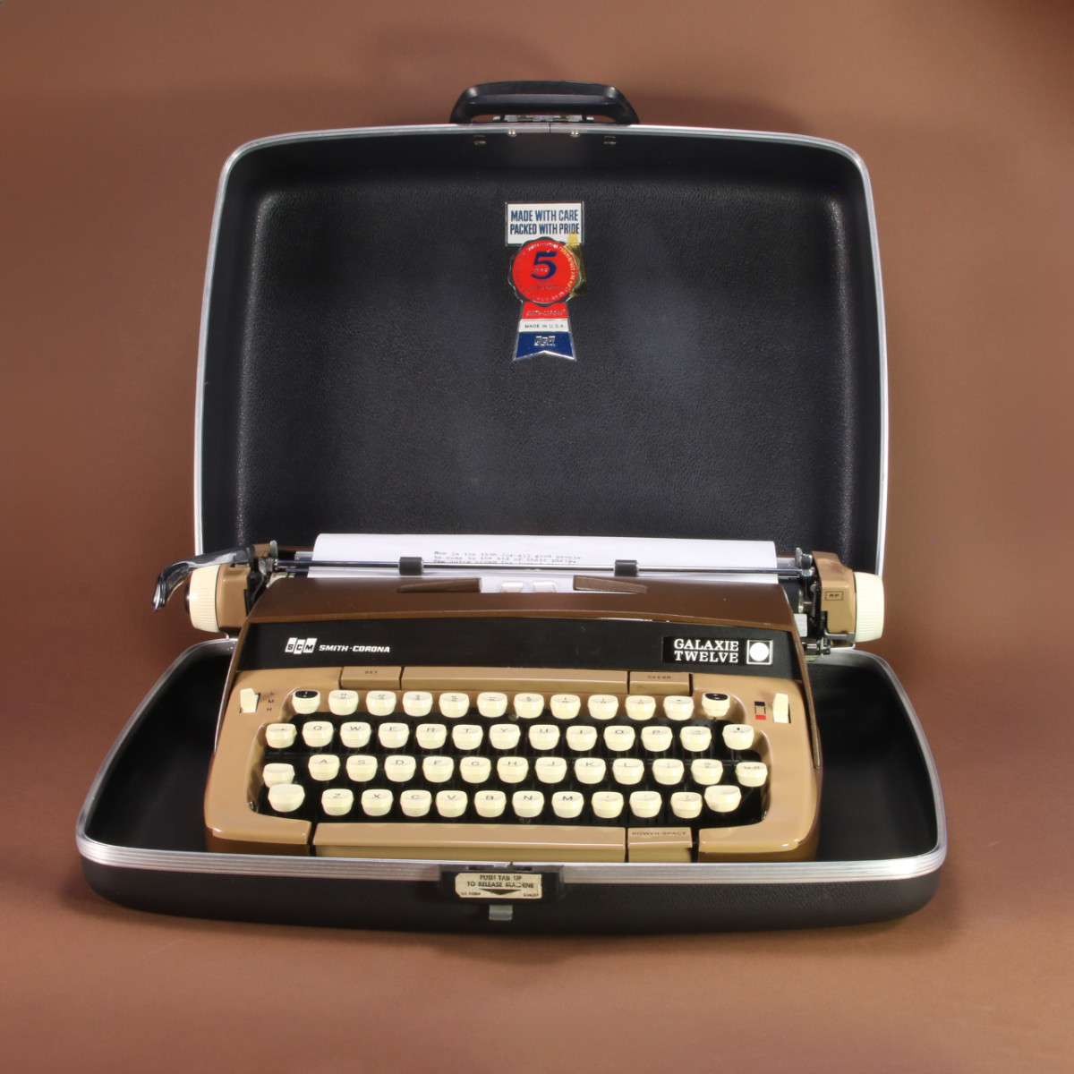 Smith Corona Galaxie 12 Portable Typewriter with Extended Carriage - Refurbished