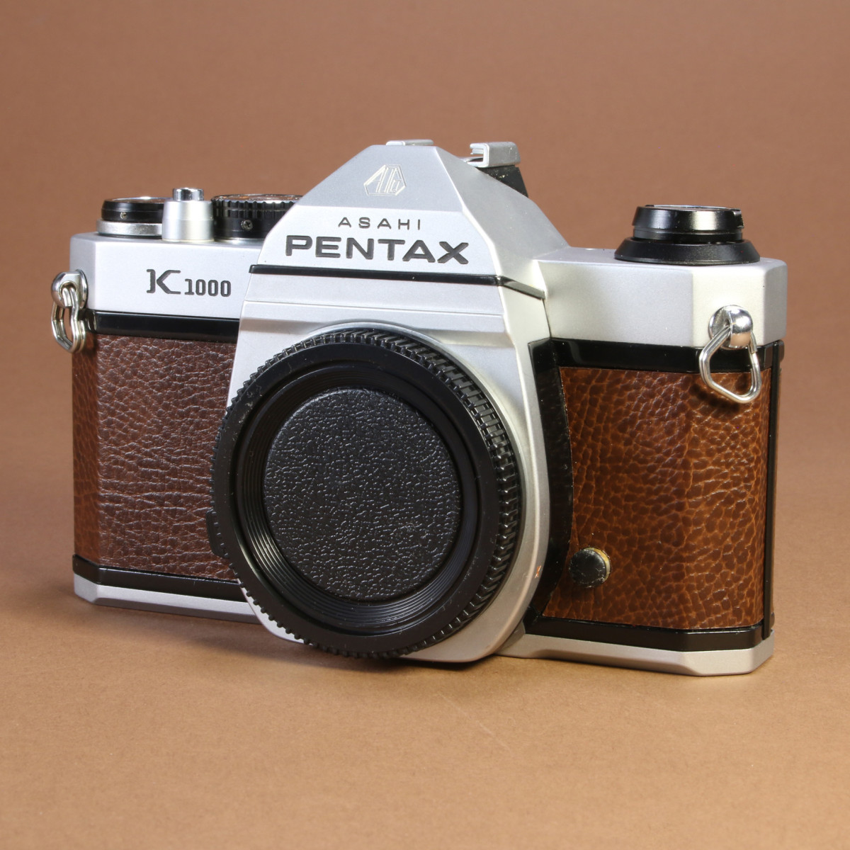 Pentax K1000 Camera - Refurbished (Re-Skinned in Brown Leather)