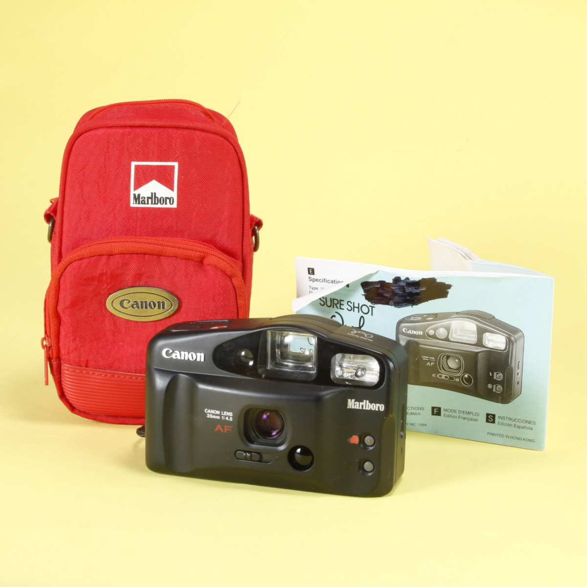 Canon Sure Shot Owl "Marlboro" Camera with Case