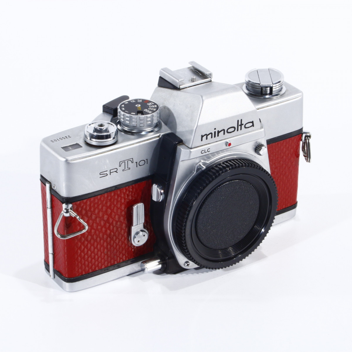 Minolta SRT 101 Camera - Refurbished (Re-skinned in Red)