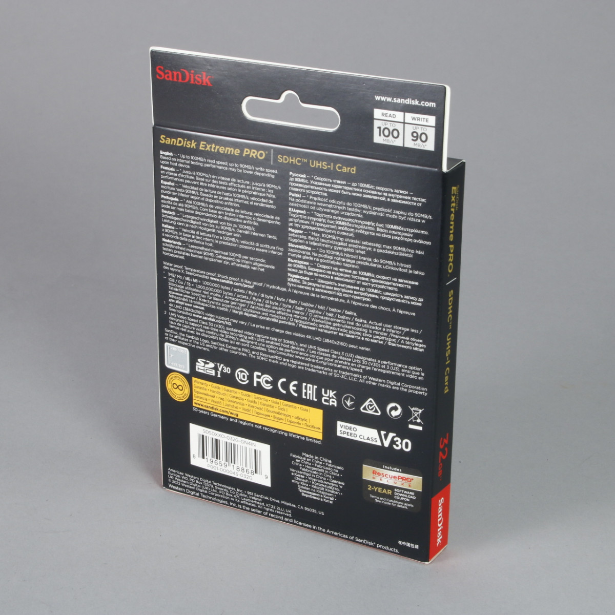 SanDisk Extreme Pro SDHC UHS-1 Card 32gb