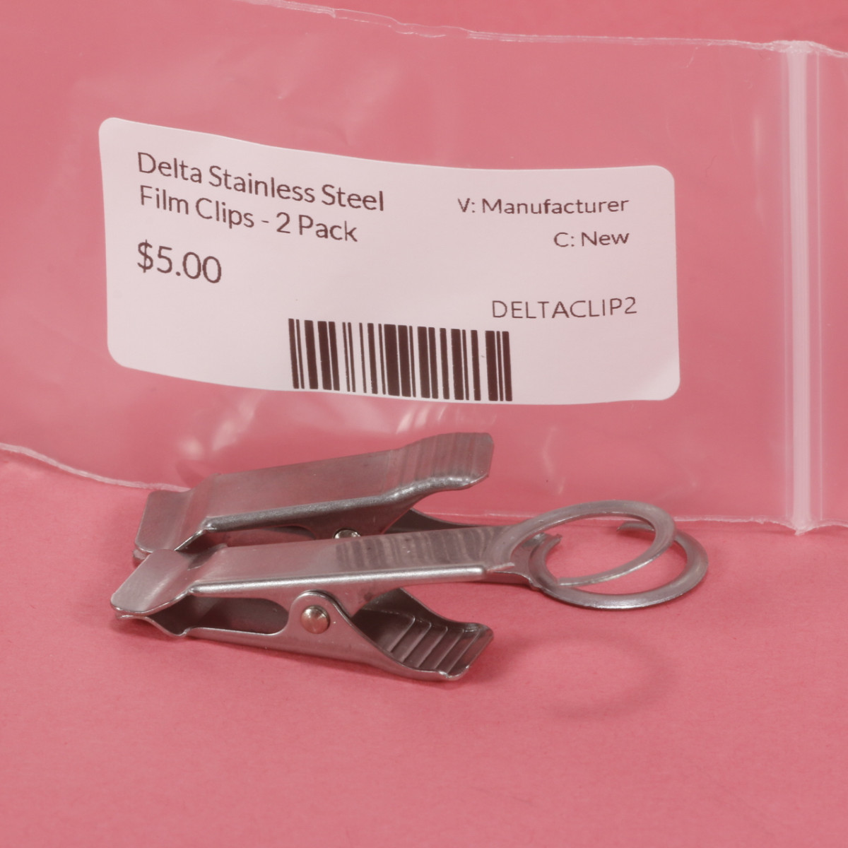 Delta Stainless Steel Film Clips - 2 Pack