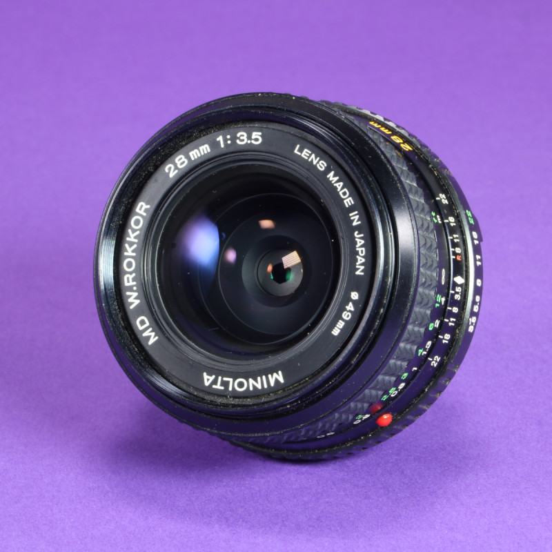 Minolta 28mm f3.5 W.Rokkor Lens for MD