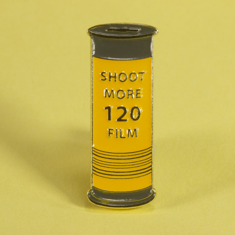 Shoot More 120 Film Enamel Pin