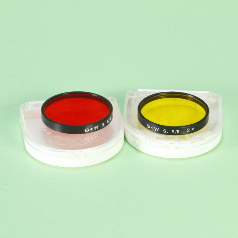Set of B+W Red and Yellow Filters - Series 5.5