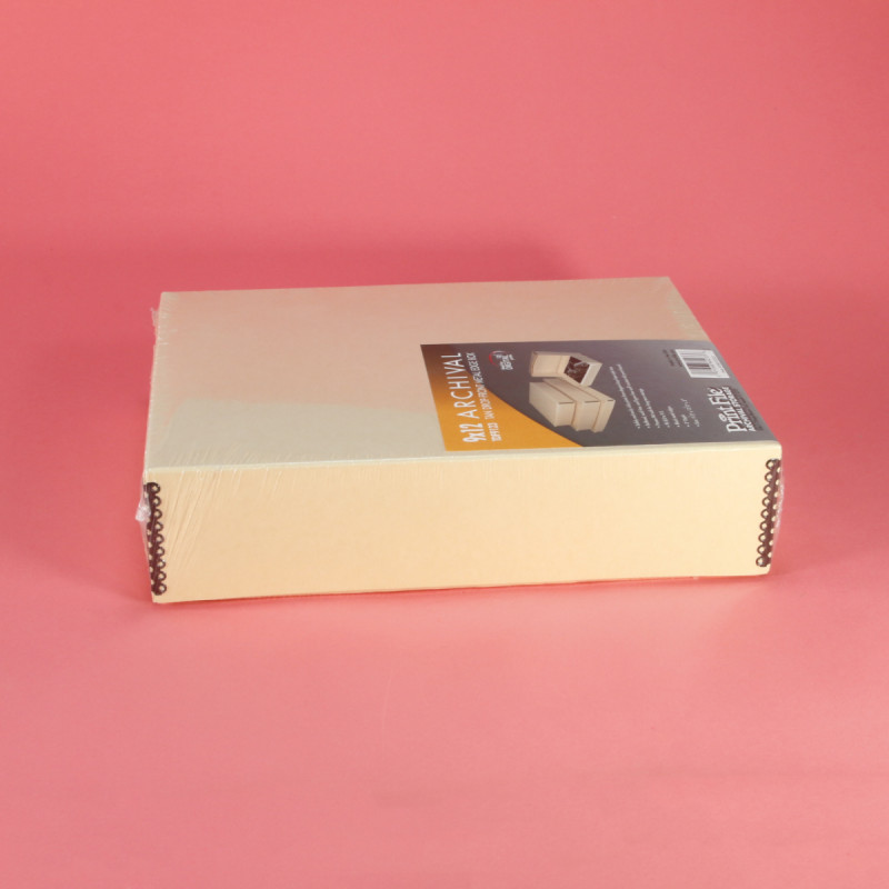 Print File Archival Tan Storage Box - 9x12