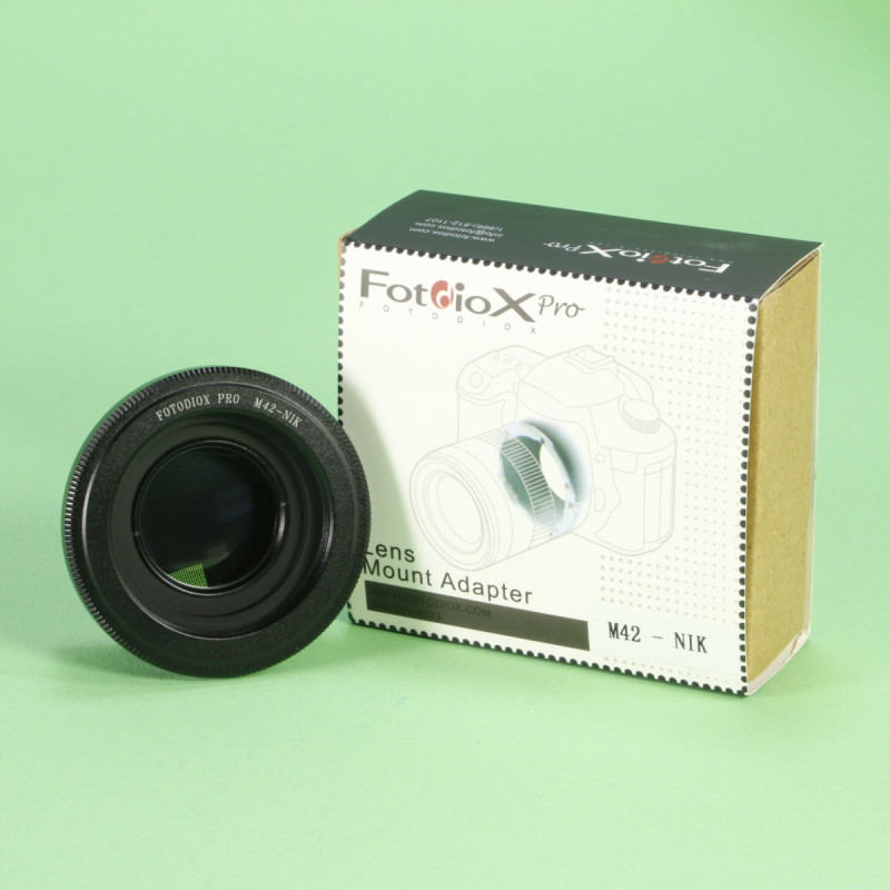 Fotodiox Pro Lens Mount Adapter - M42 to Nikon F With Infinity Focus Glass