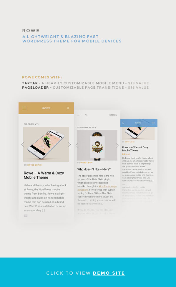 ROWE Mobile Theme for WordPress - 2