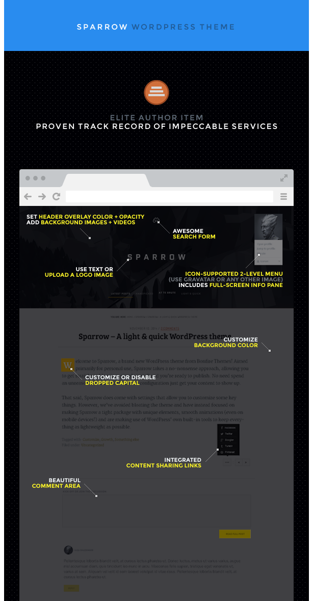 Sparrow: A Responsive WordPress Blog Theme - 4