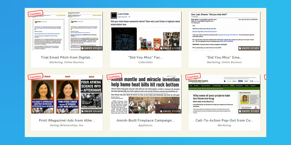9 Places to Find The Best Copywriting Examples for Your Swipe File