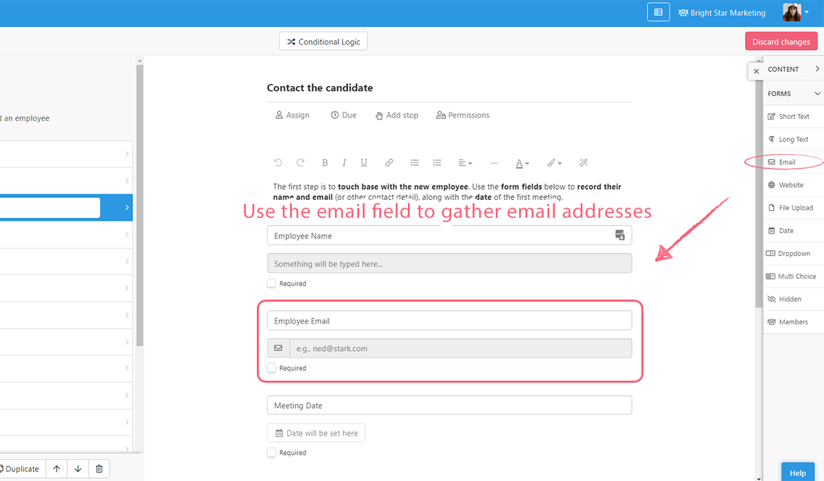 Getting Started Guide – Adding Form Fields – Process Street Help