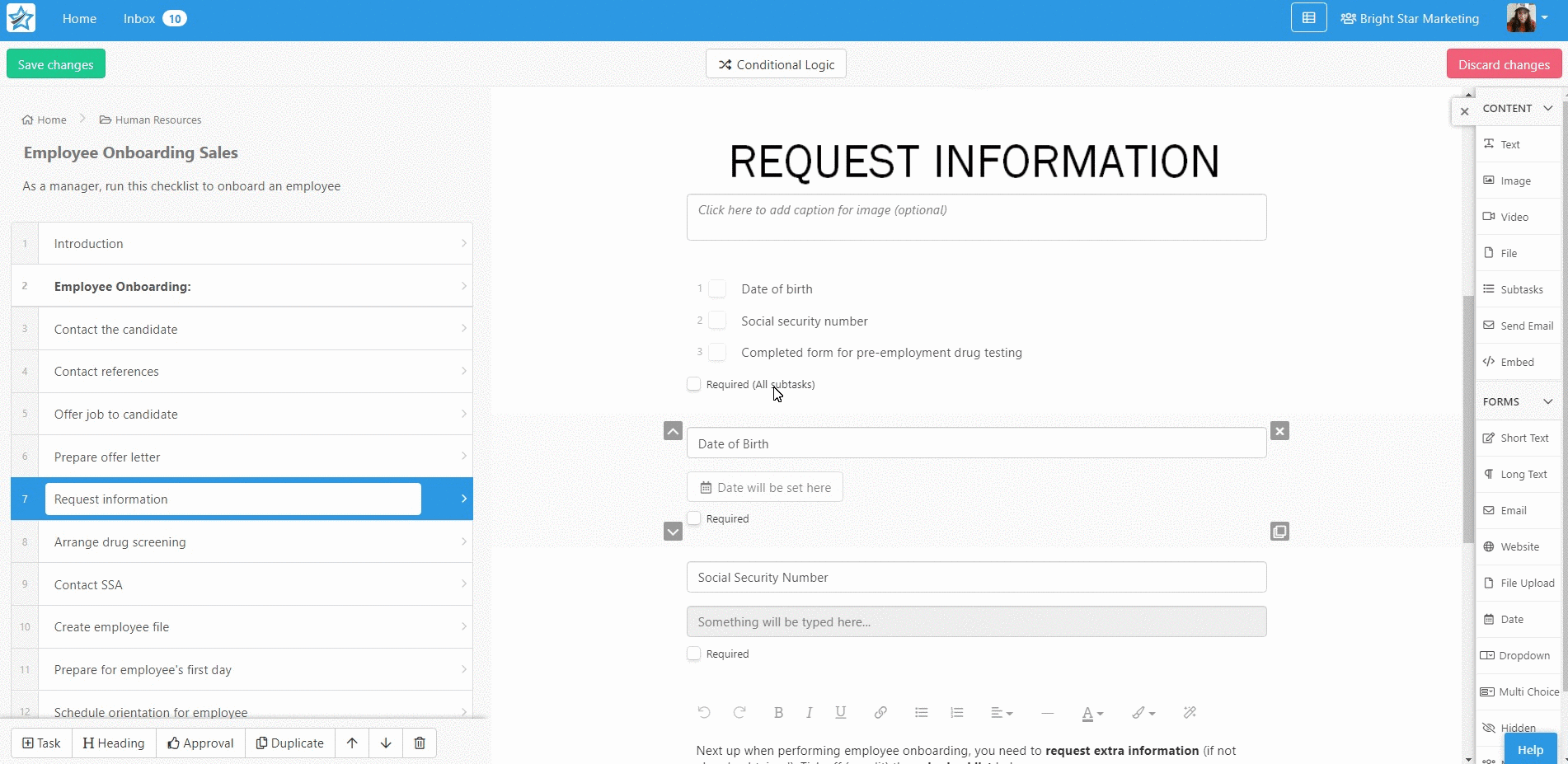 Getting Started Guide – Adding Form Fields – Process Street Help