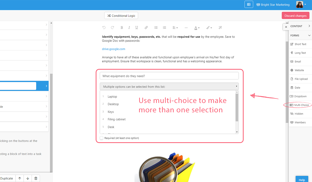 Getting Started Guide – Adding Form Fields – Process Street Help