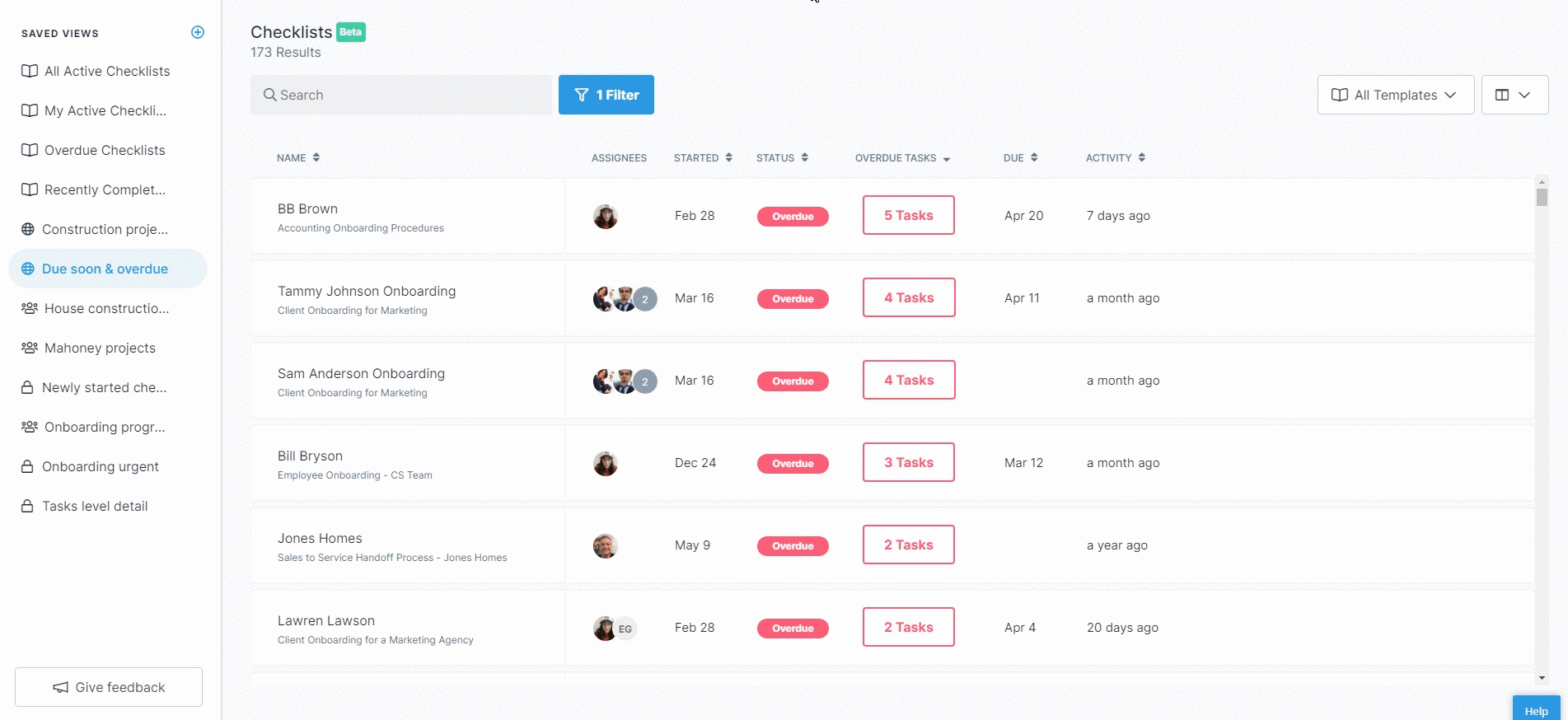Checklist Dashboard – Process Street Help