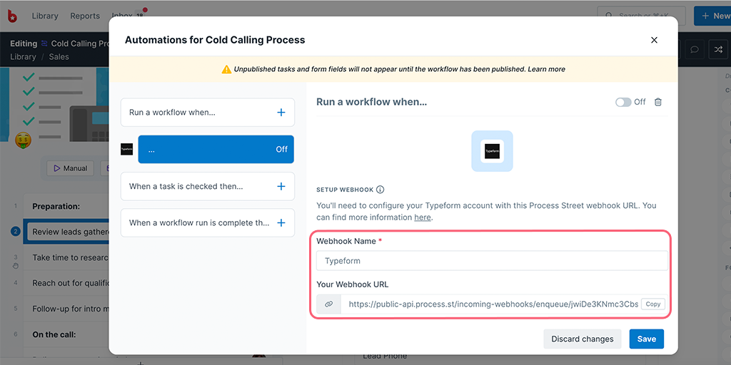 No Code Workflow Automation for Typeform