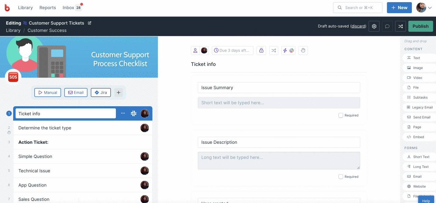 How to Use Form Fields in a Workflow in Process Street