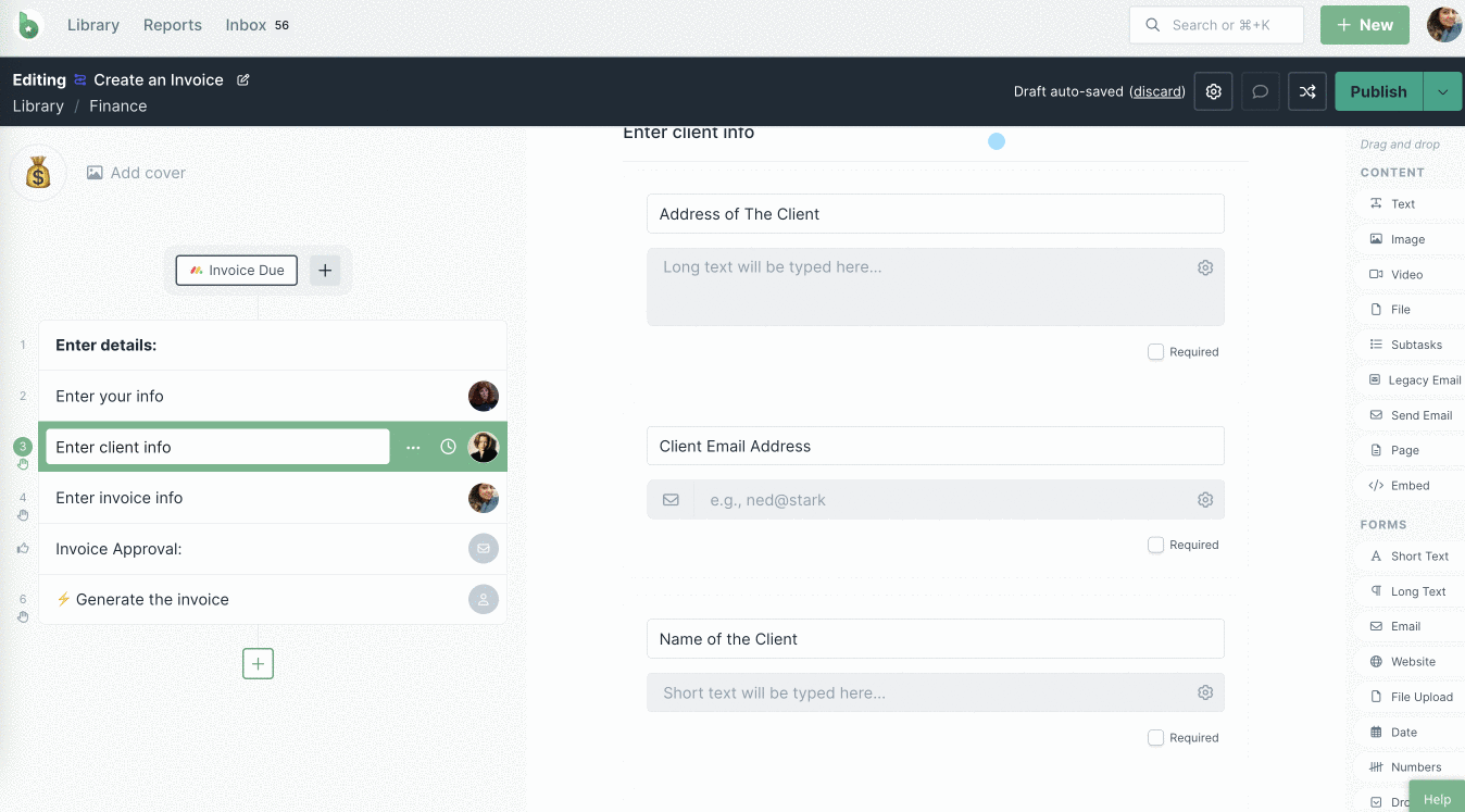 How to Use Form Fields in a Workflow in Process Street