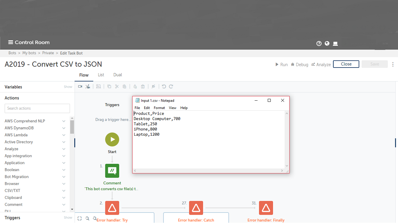 convert json to csv excel