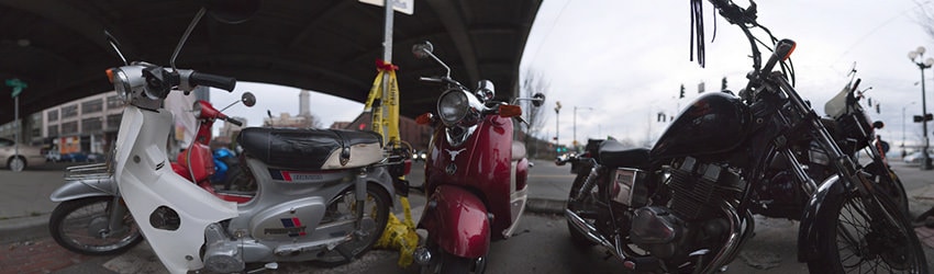 Motorcycles Under the Viaduct, Seattle WA