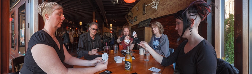 Playing Cards at Jules Maes Saloon, Georgetown, Seattle WA